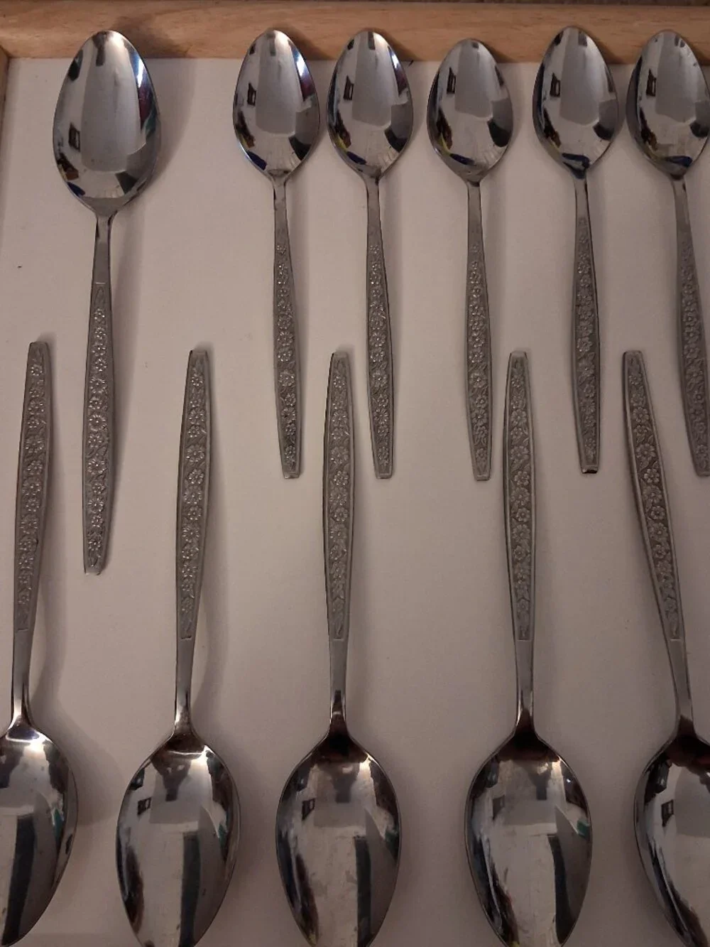 Vintage 1974 Sears Roebuck ANNEKA Flatware Set Stainless Korea Lot Of 23